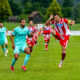Virgiliu Postolachi de la CFR Cluj in duel cu Lukas Graf de la Grazer AK, foto: Horvath Tamas/SportPulse