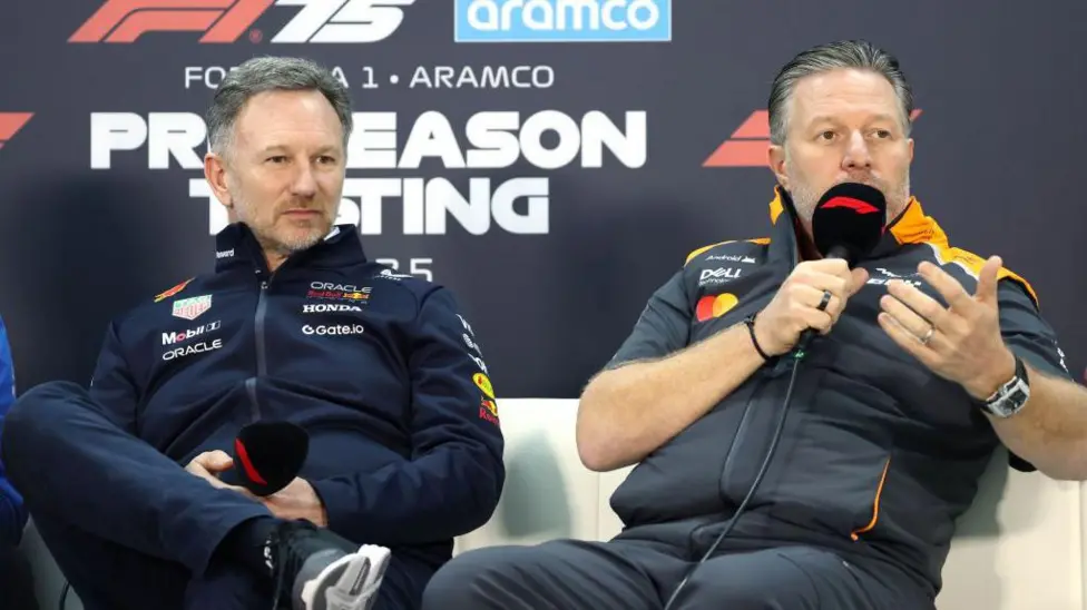 Christian Horner (stanga) si Zak Brown (drepata) foto- Milagro