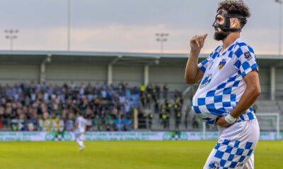 Marius Lupu, celebrand golul in meciul din prima runda de calificare in Europa League, Paksi vs Corvinul, foto Emil Sebastian Popescu/SportPulse