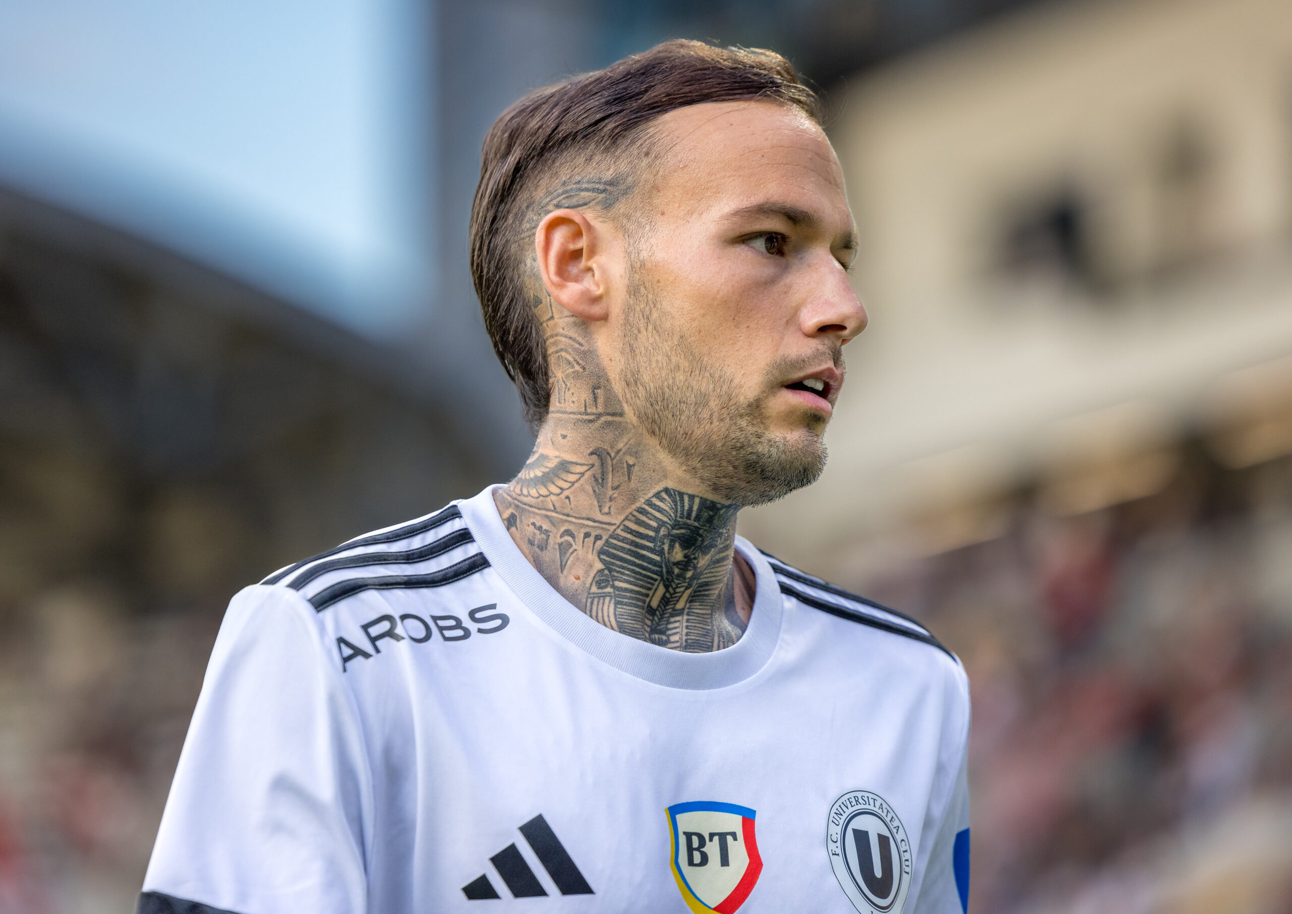 Alessandro Murgia, U Cluj in timpul meciului Superliga, de pe Stadionul Municipal din Sibiu, foto Emil Sebastian Popescu/SportPulse