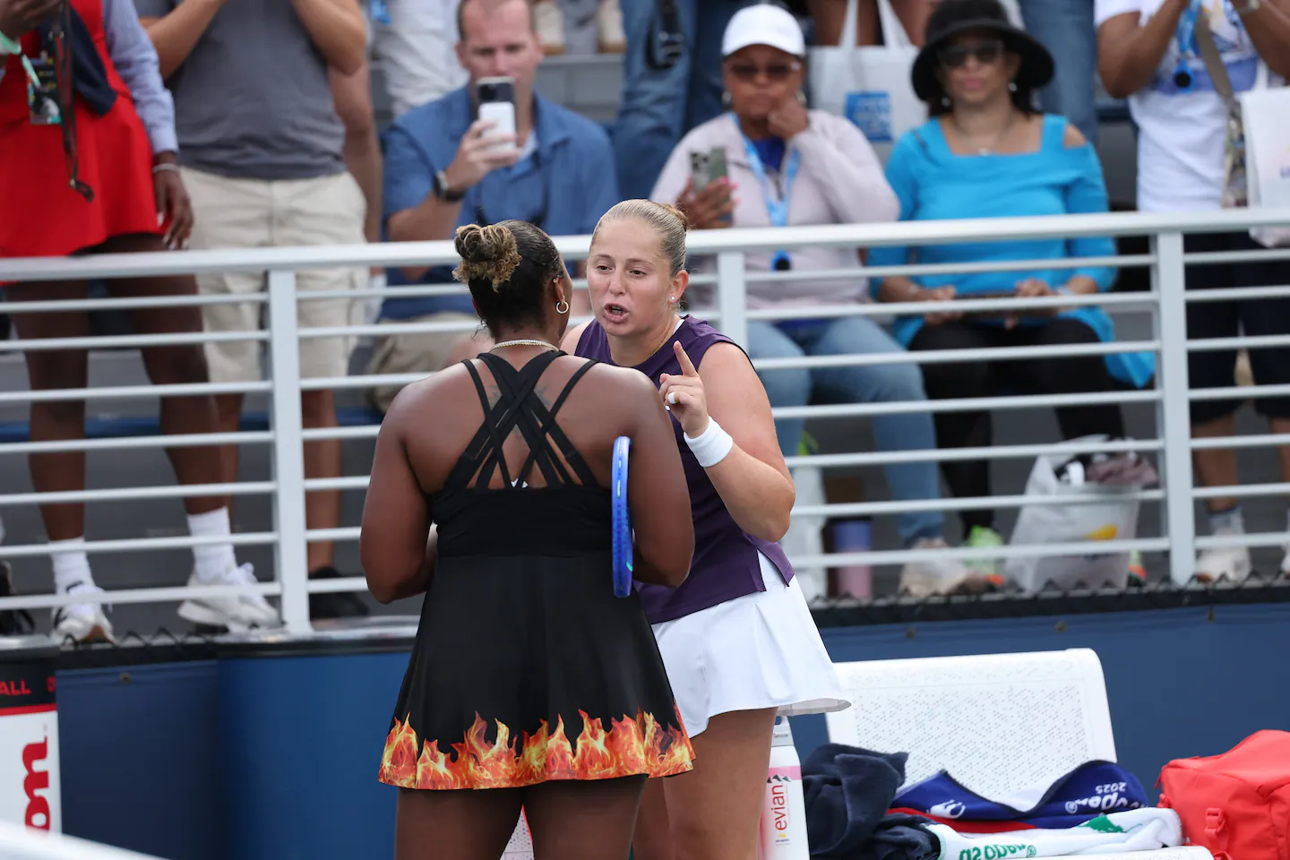 Jelena Ostapenko certand-o pe Taylor Townsend, US Open, foto:TNT Sports