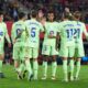 Jucatorii FC Barcelona celebrand golul, foto Imago