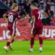 Lorenzo Biliboc si Karlo Muhar de la CFR CLuj, celebrand golul, FOTO/ Horvath Tamas/SportPulse