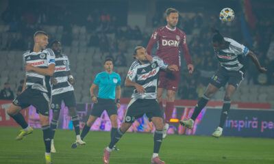 Damjan Dokovic de la CFR Cluj, marcand primul gol in meciul de fotbal dintre U Cluj si CFR Cluj, din cadrul Superligii Superbet, desfasurat pe Stadionul Cluj Arena din Cluj-Napoca, luni 29 septembrie 2025. FOTO: Emil-Sebastian Popescu/SportPulse