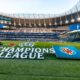 Uefa Champions League si Villarreal CF logo, 16 septembrie 2025:,Tottenham vs Villarreal, meci din UEFA Champions League, Faza grupelor — Etapa 1, Tottenham Hotspur Stadium, LONDRA, Marea Britanie Foto: Emil-Sebastian Popescu / SportPulse