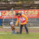 Rares Zamfir in momentul "arestarii" la finele meciului dintre Corvinul Hunedoara si CSA Steaua desfasurat pe Stadionul Corvinul 1921, Hunedoara, Romania, sambata 04 octombrie 2025 FOTO: Emil-Sebastian Popescu/SportPulse
