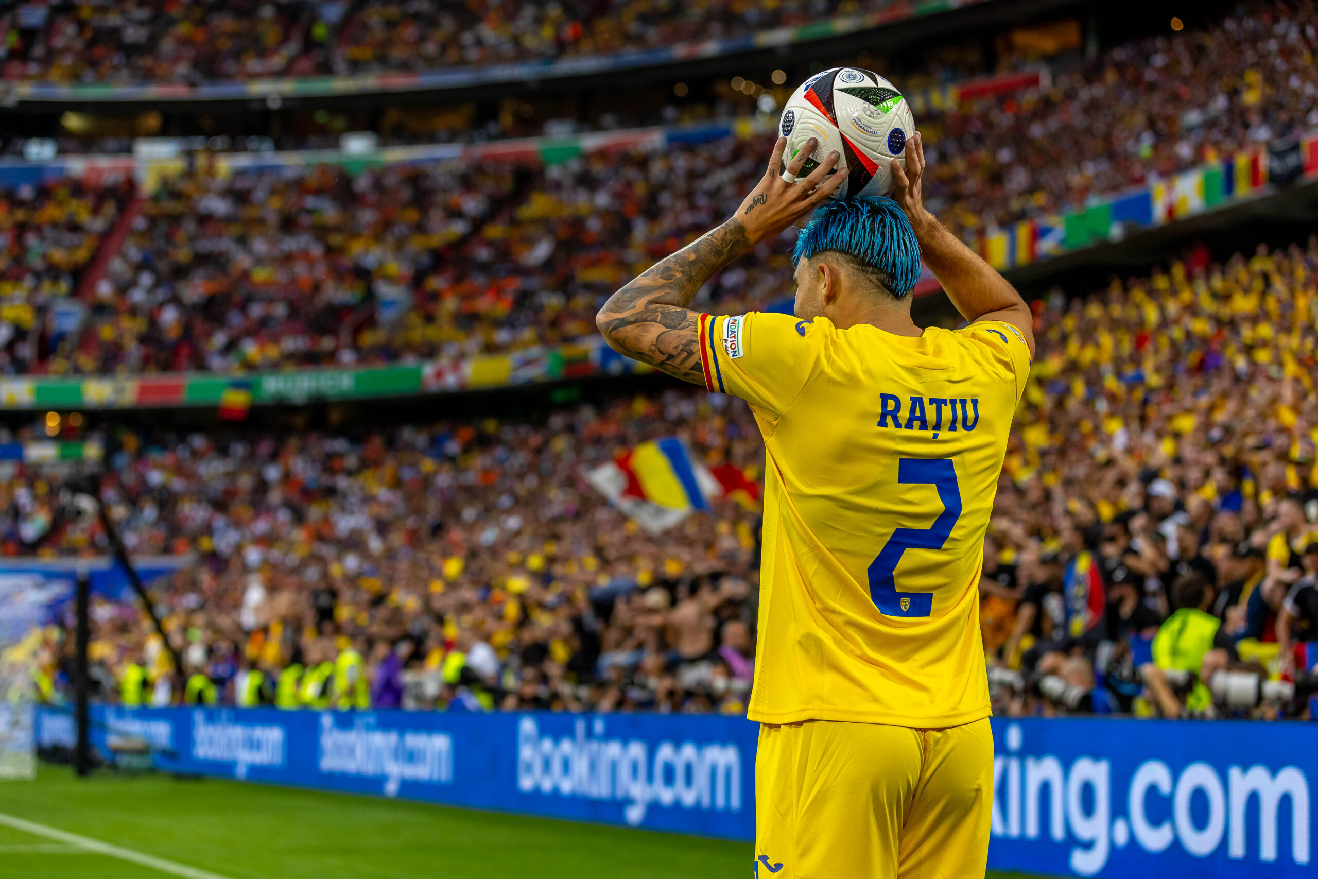 Andrei Ratiu in timpul meciului din etapa a 16-a a Uefa Euro 2024 dintre Romania si Olanda, desfasurat pe Allianz Arena, Munchen-Germania, FOTO/ Emil-Sebastian Popescu/SportPulse