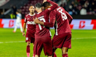 Jucatroii CFR celebrand unul dintre goluri din meciul de Cupa Romaniei dintre CSM Slatina vs CFR Cluj, Stadionul Dr Constantin Radulescu-Cluj, FOTO/Horvath Tamas/ SportPulse