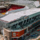 Anfield, stadionul lui Liverpool FC, imagine aeriana, FOTO: LiverpoolbyAir