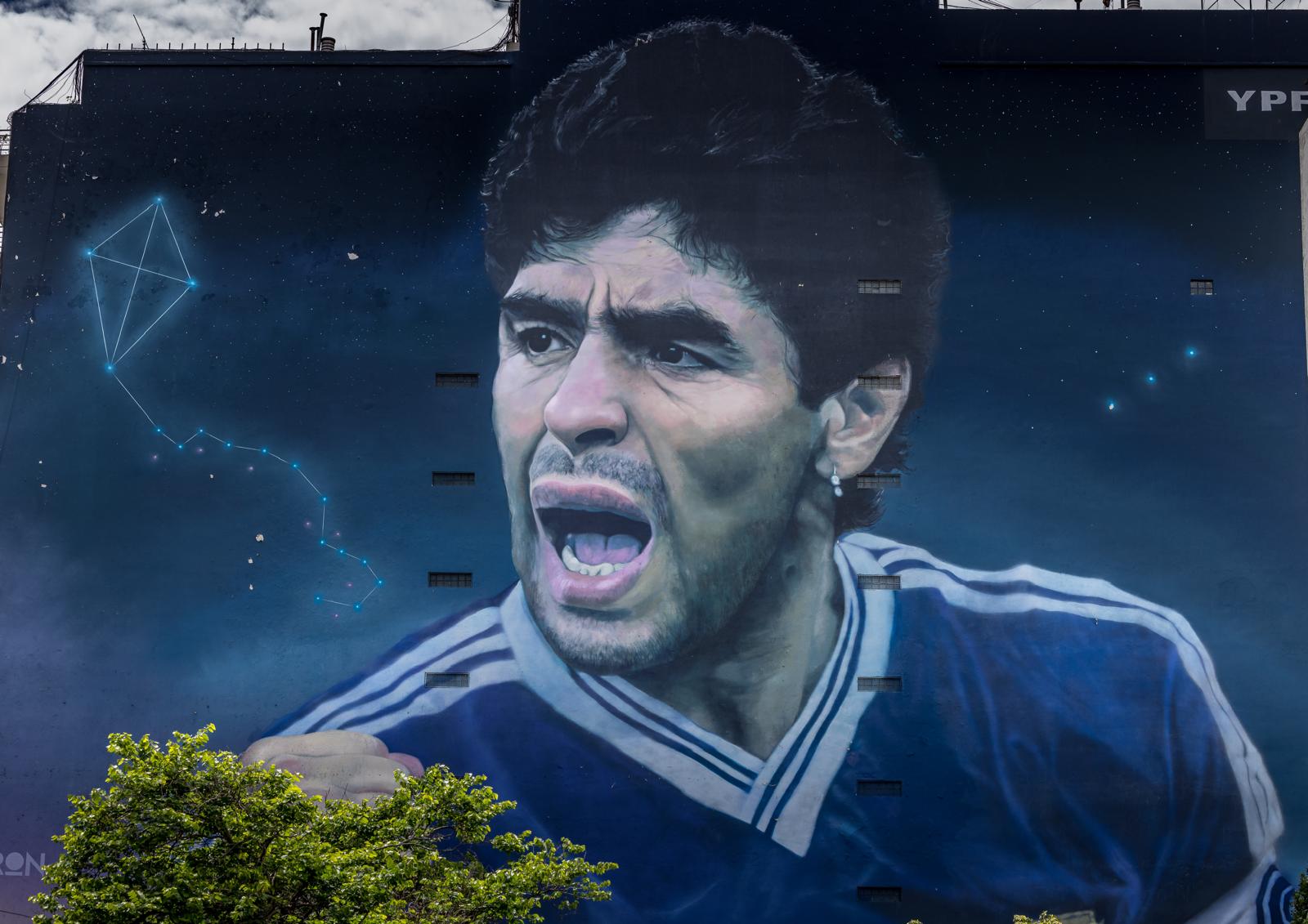Pictura murala Diego Armando Maradona, Buenos Aires, FOTO/Emil Sebastian Popescu/SportPulse