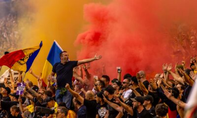Suporterii echipei nationale a Romaniei, "zidul galben", FOTO/Emil Sebastian Popescu/espPhoto