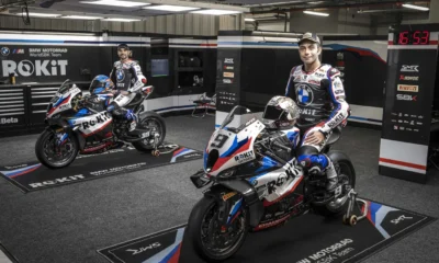 Danilo Petrucci si Miguel Oliveira on 2026 BMW WorldSBK bikes. Credit- BMW