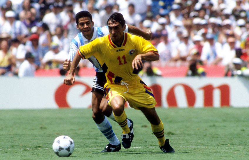 Ilie-Dumitrescu in partida cu Argentina de la Cupa Mondiala, SUA 1994, FOTO:IMAGO