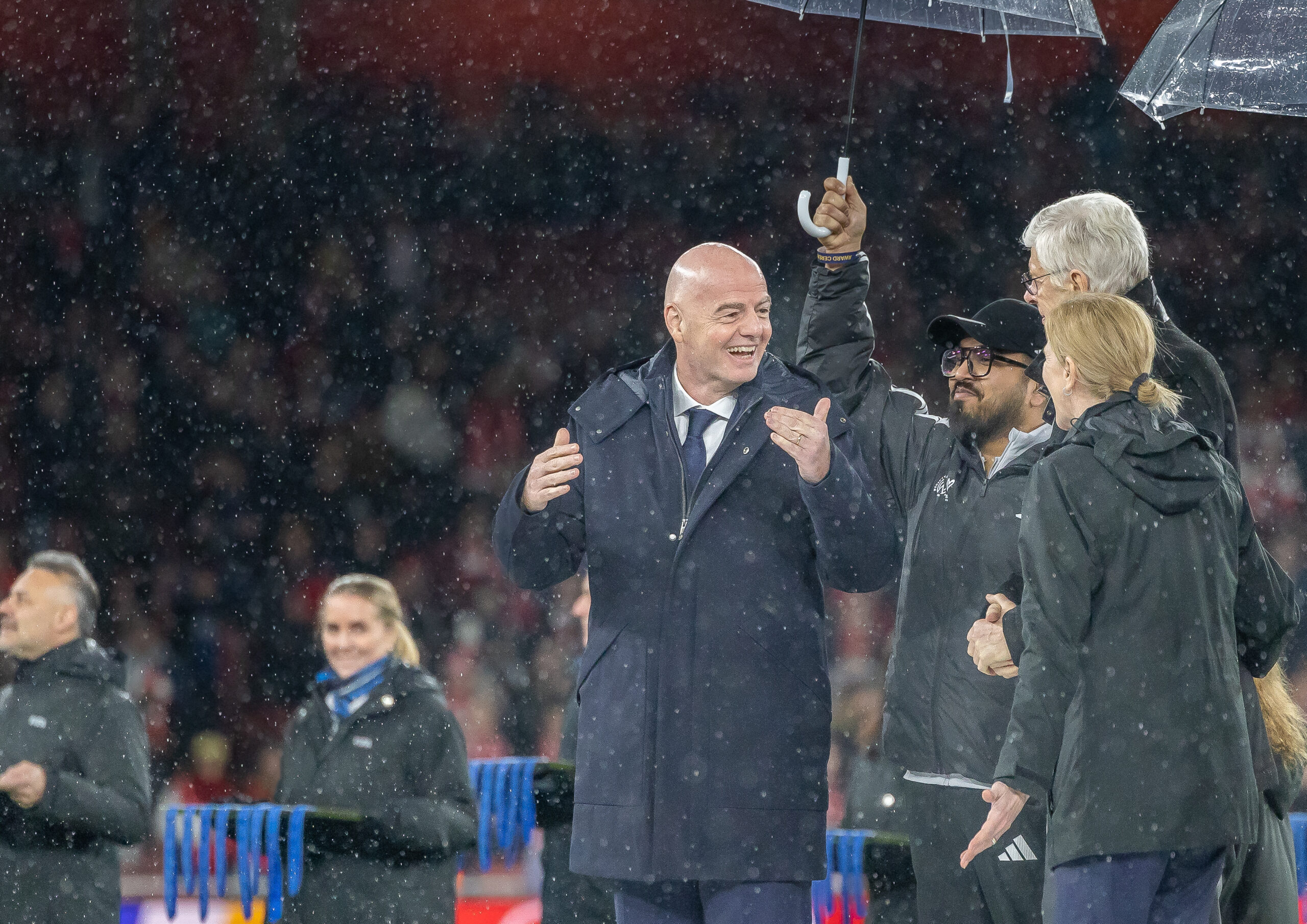 Gianni Infantino la festivitatea de premiere a FIFA Women’s Champions Cup, desfasurat pe Stadionul Emirates, Londra, Marea Britanie, FOTO: Emil-Sebastian Popescu/SportPulse