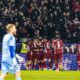 Jucatorii CFR celebrand primul gol al partidei marcat de Damjan Dokovic, FOTO/Horvath Tamas/SportPulse
