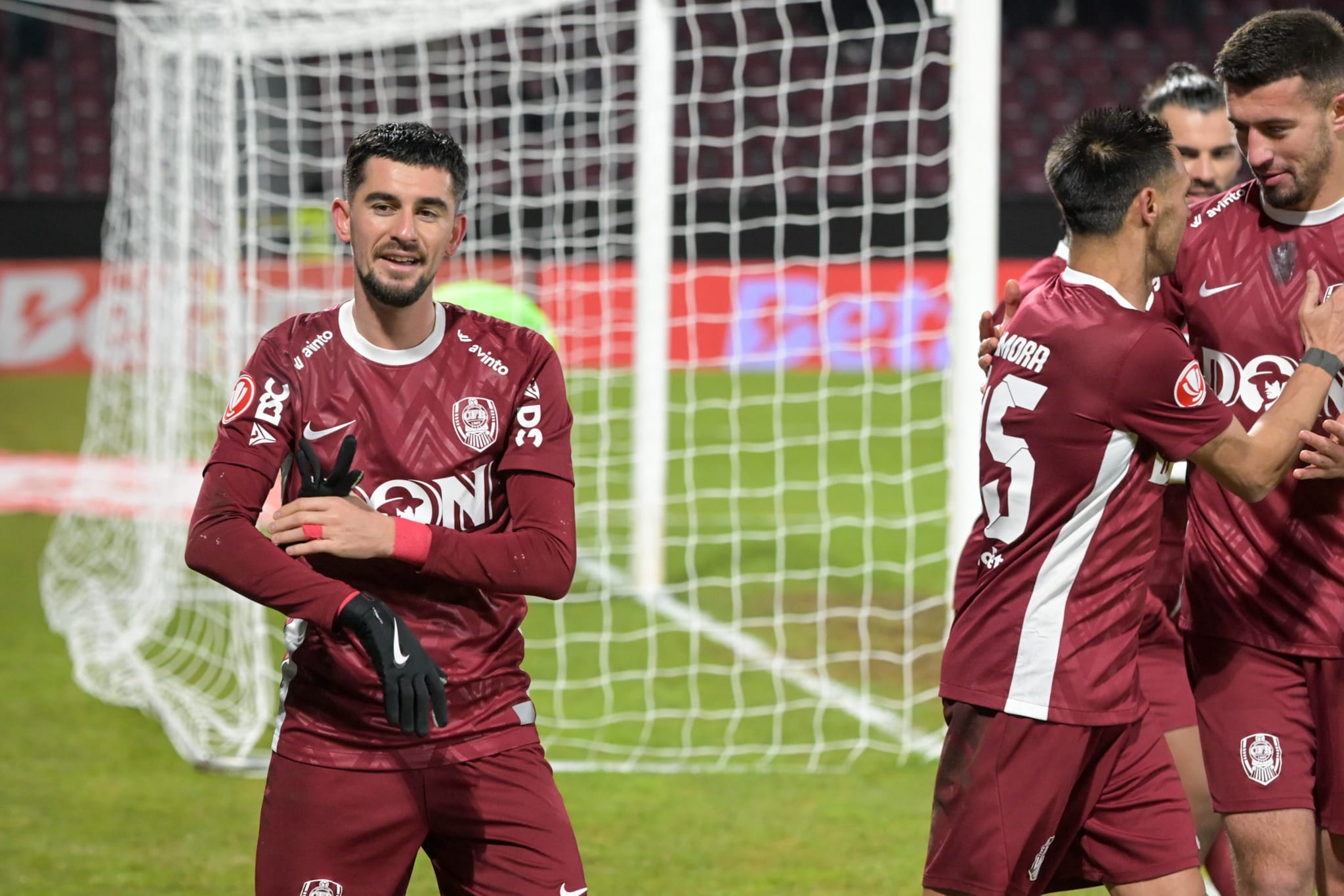 Meriton Korenica de la CFR Cluj, celebrand golul marcat in partida de Cupa Romaniei dintre CFR Cluj vs Rapid Bucuresti, FOTO/Ciprian Daniel Pop/SportPulse