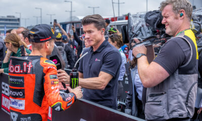 Alvaro Bautista, in timpul interviului dupa podiumul de premiere a cursei de WorldSBK,etapa din Ungaria, Balaton Park Circuit, FOTO/Emil Sebastian Popescu/SportPulse