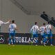 Jucatorii de la Universitatea Craiova celebrand golul marcat in sfertul de finala al Cupei Romaniei, Foto/Horvath Tamas/SportPulse
