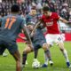 AZ Alkmaar defender Bendeguz Kovacs and FC Shakhtar’s Valeriy Bondar fight for the ball in the UEFA Conference League quarter-final second leg in Alkmaar on April 16, 2026, FOTO: RTL Today