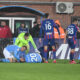 Schieb Marvin, Alexandru Gabriel Maxim, Ioan Constantin Filip, Bogdan Ilie Vatajelu si Mihael Alexandu Onisa alaturi de Daniel Alexandru Git accidentat grav in meciul de fotbal dintre FC Voluntari si FC Bihor Oradea, contand pentru Play off-ul Ligii a-2-a Casa Pariurilor, desfasurat pe Stadionul Anghel Iordanescu din Voluntari, joi 30 aprilie 2026. © FOTO:Razvan Pasarica/SPORT PICTURES