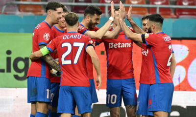 Bucurie a jucatorilor lui FCSB, FOTO:Razvan Pasarica/SPORT PICTURES