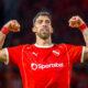 Gabriel Avalos de la Club Atletico Independiente celebrand golul marcat in clasico de Avellaneda dintre Independiente vs Racing Club, Estadio Linertadores de America -Ricardo Bochini, Buenos Aires, 03.05.2016, FOTO: Emil-Sebastian Popescu/SportPulse