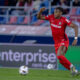 Johan Manzabi de la Freiburg, in partida de fotbal din UEFA Europa League, FOTO: Emil-Sebastian Popescu/SportPulse