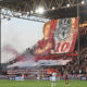 Coregrafie ceferista prezentata in tribuna, in minutul 10, la meciul de fotbal dintre FC CFR 1907 Cluj si FC Arges, contand pentru Superliga Superbet Play-Off, desfasurat pe Stadionul Dr.Constantin Radulescu din Cluj-Napoca, vineri 22 mai 2026. © FOTO:Flaviu Buboi/SPORT PICTURES