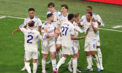 Jucatorii lui Aston Villa celebrand golul in finala UEFA Europa League, FOTO: IMAGO