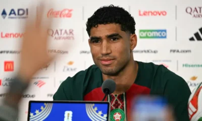 Achraf Hakimi, stanjenit in plina conferinta de presa, FOTO: Getty
