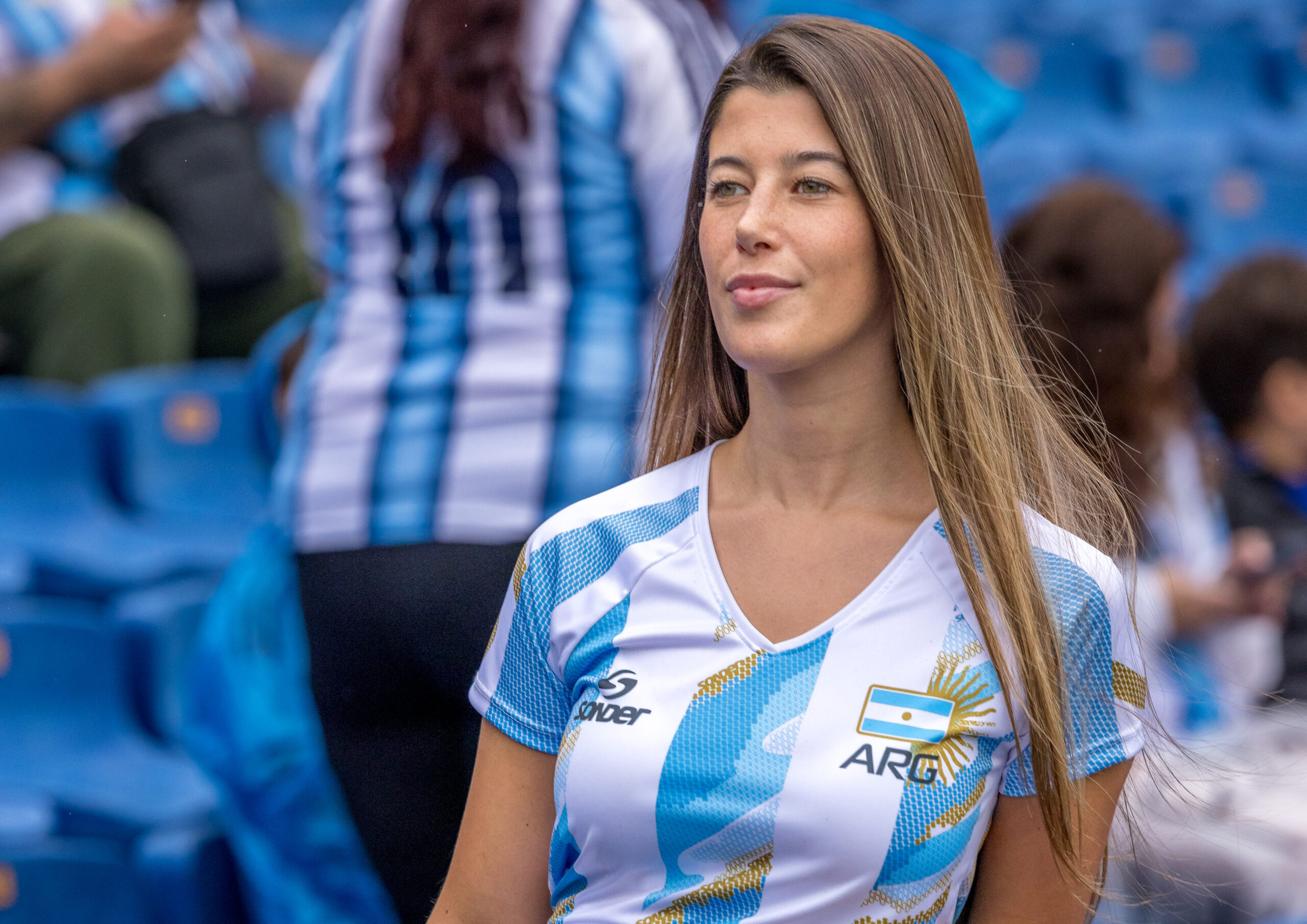 Suporterita a selectionatei Argentina, FOTO/ Emil Sebastian Popescu/ ESPphoto/SportPulse