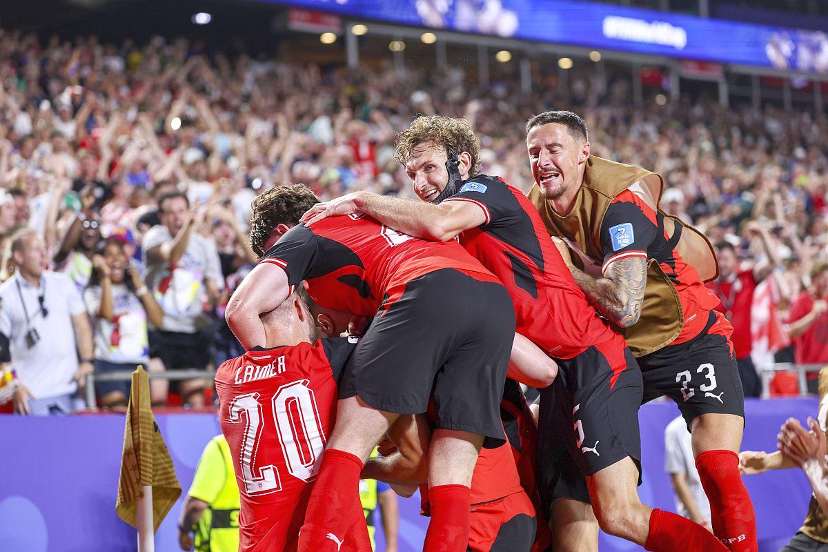 Jucatorii austrieci celebrand, FOTO/IMAGO