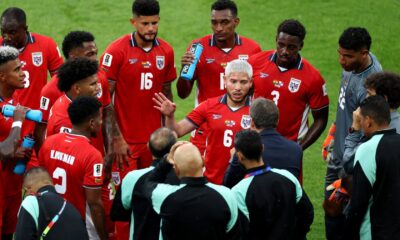 Jucatorii selectionatei Panama in pauza de hidratare, FOTO: AFP