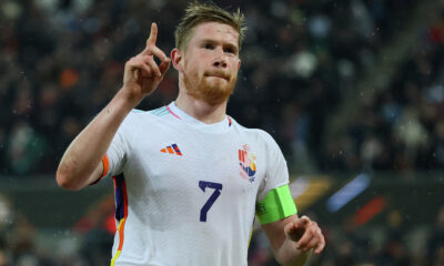 Kevin De Bruyne, capitanul Belgiei celebrand, FOTO/ Reuters