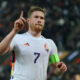 Kevin De Bruyne, capitanul Belgiei celebrand, FOTO/ Reuters