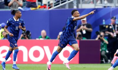Kylian Mbappe celebrand marcarea primului gol, FOTO: Opta