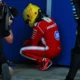 Lewis Hamilton, intrun moment de reflectie imediat dupa victoria din Barcelona, FOTO: CalmoPhoto