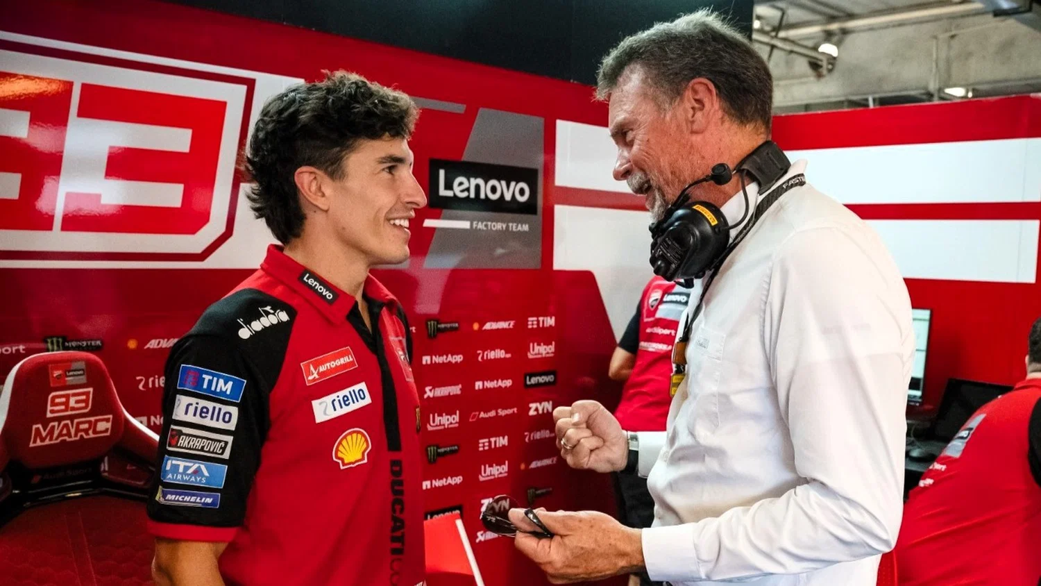 Marc Marquez si seful Pirelli Giorgio Barbier, FOTO:CalmoPhoto
