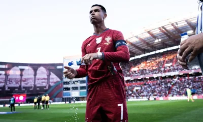 Cristiano Ronaldo in timpul pauzei de hidratare, FOTO: YoSports