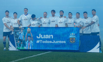 Selectionata Argentinei, in partida amicala de fotbal dintre Argentina vs Mauritania si mesajul "todos juntos" pentru colegii Juan Foyth si Joaquín Panichelli, inaintea unui test important inaintea Cupei Mondiale FIFA 2026, desfasurat pe Stadionul La Bombonera, Buenos Aires, Argentina, 27 martie 2026 FOTO: Emil Sebastian Popescu/ESPphoto/SportPulse
