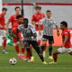 Mouhamadou Basirou Drammeh si Niklas Castro in meciul de fotbal dintre FC Universitatea Cluj si Brann, contand pentru Turul 2 de calificare UEFA Conference League, desfasurat pe Arena Sepsi OSK din Sfantu Gheorghe, joi 23 iulie 2026. © FOTO:Bogdan Balas/SPORT PICTURES
