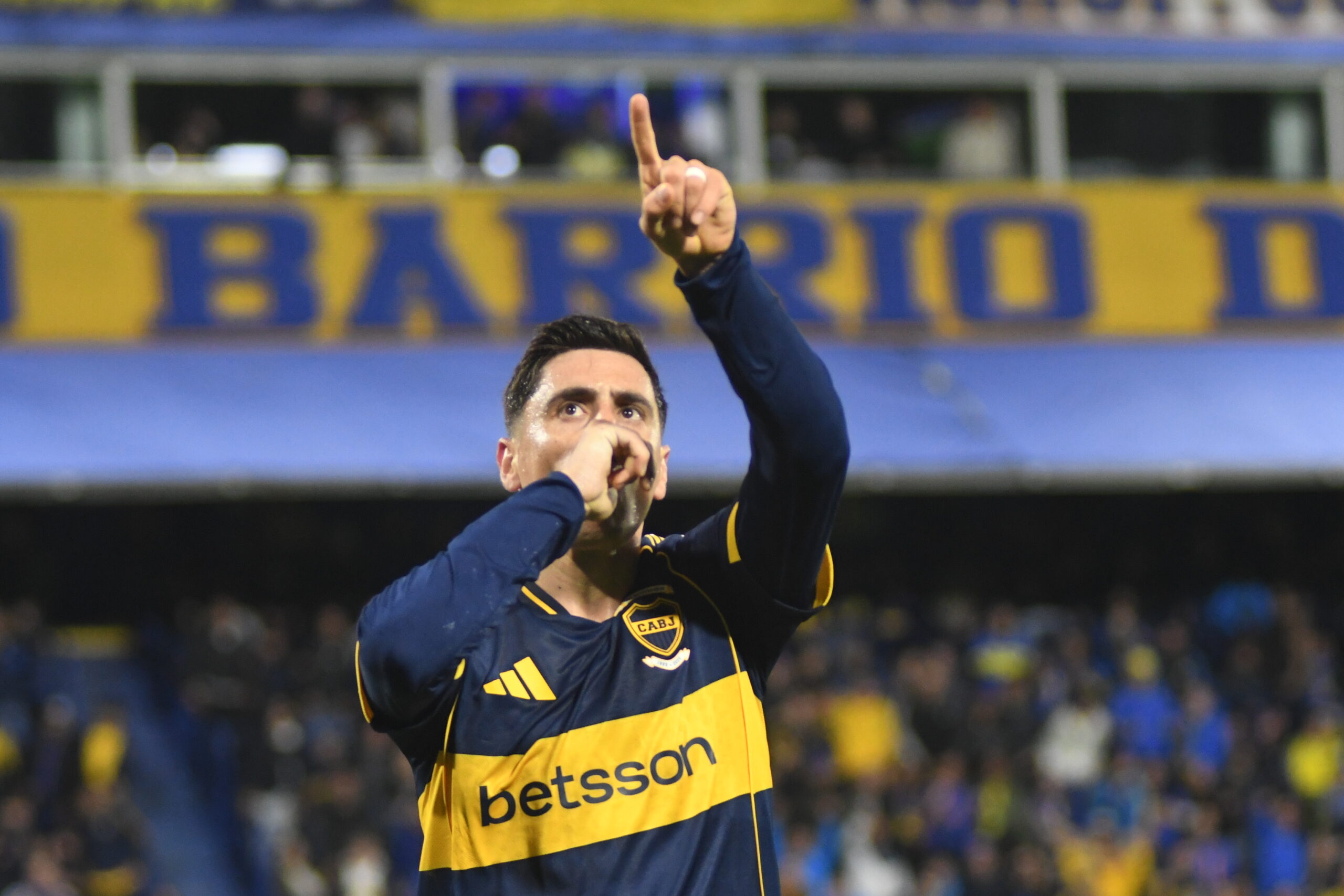 Miguel Merentiel, de la Boca Juniors celebrand golul marcat, ©FOTO/Julio Mancini/ SportPulse