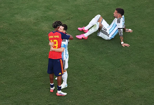 Messi si Yamal, dupa finala Cupei Mondiale, FOTO:AP