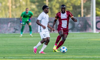 Aly Abeidde de la CFR Cluj, in partida contra celor de la Alashkert, partida de calificare Uefa Conference League, Erevan, Armenia, FOTO/ Horvath Tamas/ SportPulse