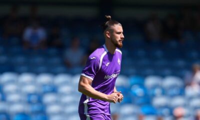 Radu Dragusin, in amicalul sustinut de Fiorentina la Londra cu QPR, FOTO:IMAGO