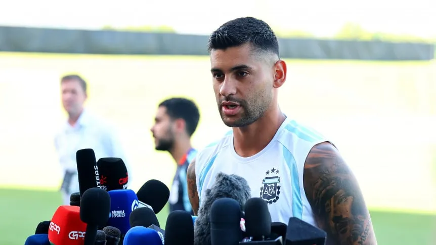 Romero in cadrul conferintei de presa dinaintea sesiunii de antrenament a Argentinei, FOTO: Getty