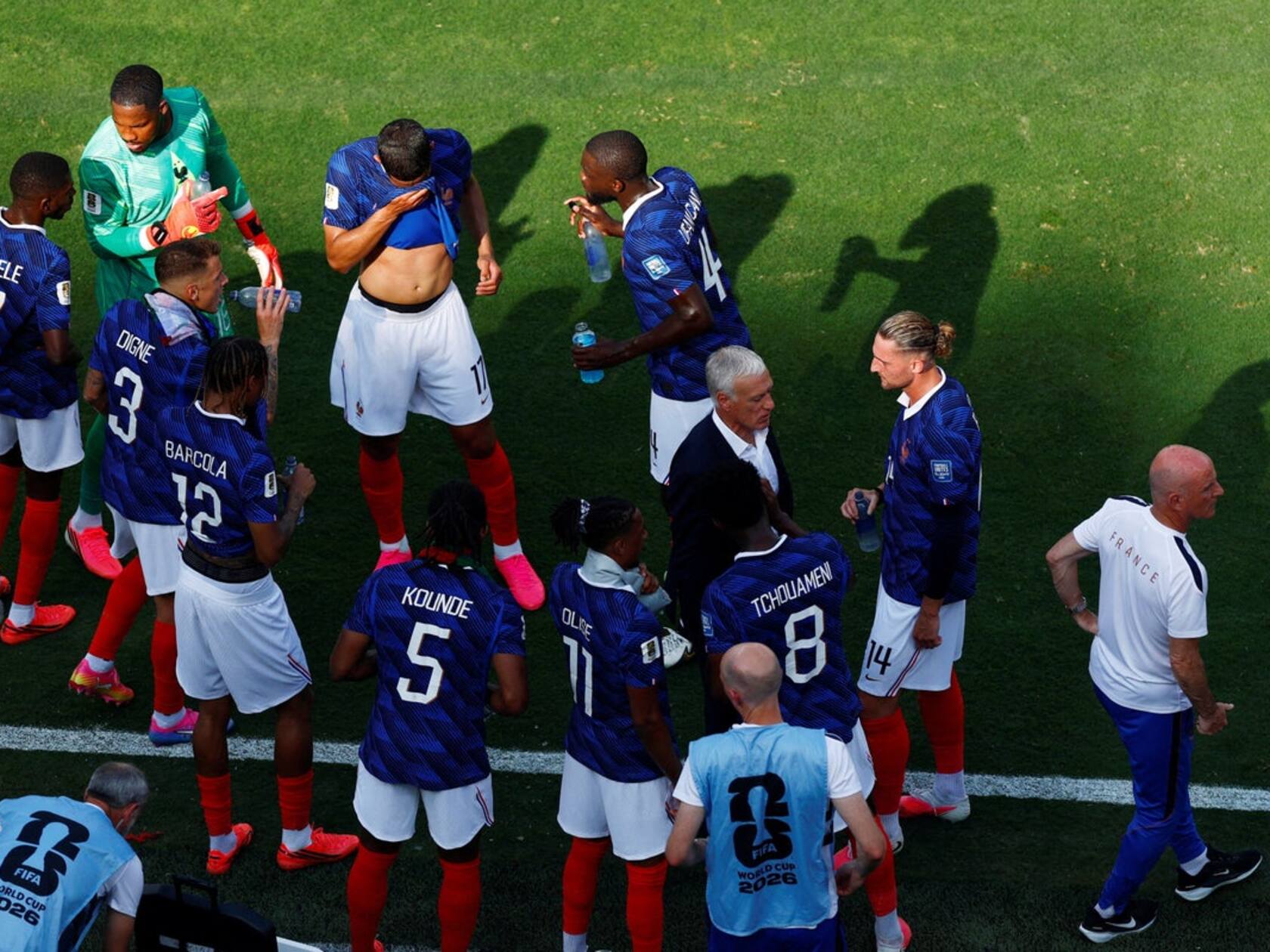 Selectionata Frantei in pauza de hidratare, FOTO:IMAGO