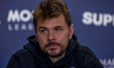 Stan Wawrinka, in timpul conferintei de presa, FOTO/ Emil Sebastian Popescu/ESPphoto