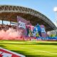 Coregrafia comuna a galeriilor celor de UTA Arad si Corvinul Hunedoara, FOTO/ Alex Florea/SportPulse