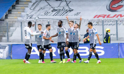 Ovidiu Bic de la U Cluj, celebrand golul marcat alaturi de coechipierii lui in partida dintre Universitatea Cluj si Otelul Galati din Superliga Romaniei, Stadionul Cluj Arena, Cluj-Napoca, 14 septembrie 2026/Andrei Apolzan/SportPulse